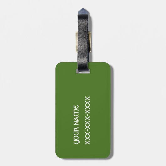 Green Celtic Irish Four Leafed Clovers St. Patrick Bagagelabel (Achterkant verticaal)