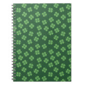 Green Celtic Irish Four Leafed Clovers St. Patrick Notitieboek (Voorkant)