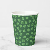 Green Celtic Irish Four Leafed Clovers St. Patrick Papieren Bekers (Links)