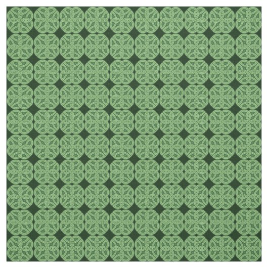 Green Celtic Irish Knot Fabric Stof (Swatch)