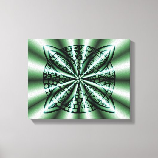 Green Celtic Knot Art Canvas Afdruk (Voorkant)