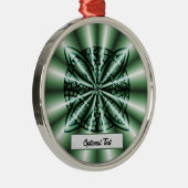 Green Celtic Knot Art Metal Ornament (Rechts)