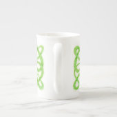 GREEN CELTIC KNOT Bone China Mok (Achterkant)