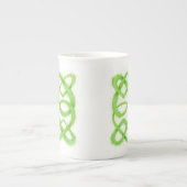 GREEN CELTIC KNOT Bone China Mok (Voorkant)