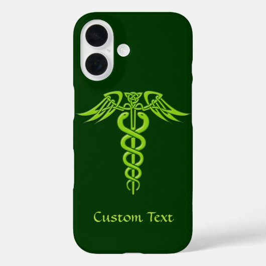 Green Celtic Knot Caduceus Case-Mate iPhone Case (Achterkant)
