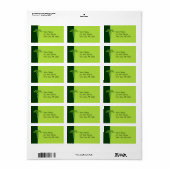 Green Celtic Knot Caduceus Etiket (Full Sheet)