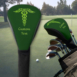 Green Celtic Knot Caduceus Golfheadcover