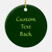 Green Celtic Knot Caduceus Keramisch Ornament (Achterkant)