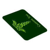 Green Celtic Knot Caduceus Magneet (Rechterzijde)