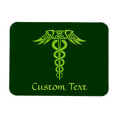Green Celtic Knot Caduceus Magneet (Horizontaal)