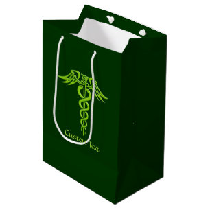Green Celtic Knot Caduceus Medium Cadeauzakje