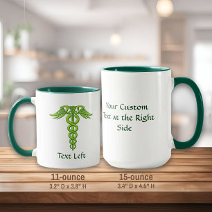 Green Celtic Knot Caduceus Mok