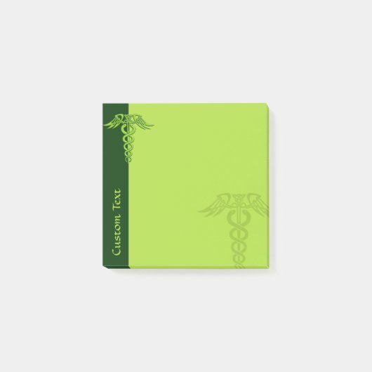 Green Celtic Knot Caduceus Post-it® Notes (Voorkant)