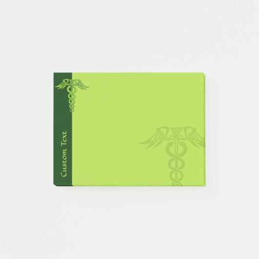 Green Celtic Knot Caduceus Post-it® Notes (Voorkant)