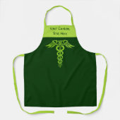 Green Celtic Knot Caduceus Schort (Voorkant)
