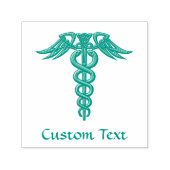 Green Celtic Knot Caduceus Zelfinktende Stempel (Design)