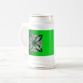 Green Celtic Knot Original Art Bierpul (Voorkant links)