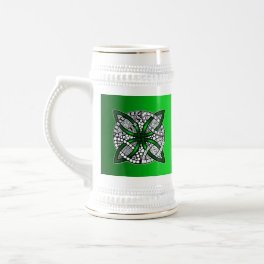 Green Celtic Knot Original Art Bierpul (Links)