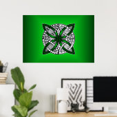 Green Celtic Knot Original Art Poster (Thuiskantoor)