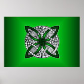 Green Celtic Knot Original Art Poster (Voorkant)