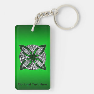 Green Celtic Knot Original Art Sleutelhanger