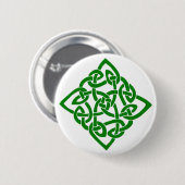 Green Celtic Knot Ronde Button 5,7 Cm (Voorkant /achterkant)