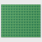 Green Celtic Knot Shamrocks Cadeaupapier (Vlak)