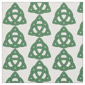 Green Celtic Knot Triquetra Pattern Stof (Swatch)