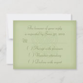 Green Celtic Knot Wedding Invitation RSVP Card Kaartje (Voorkant)