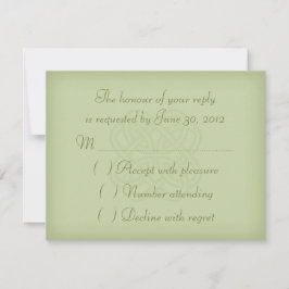 Green Celtic Knot Wedding Invitation RSVP Card Kaartje