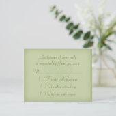 Green Celtic Knot Wedding Invitation RSVP Card Kaartje (Staand voorkant)