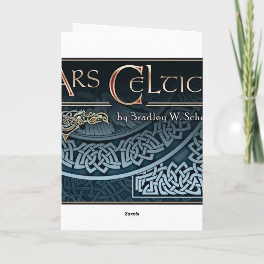 Green Celtic Knotwork Foto Lijst Wenskaart Kaart (Achterkant)