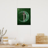 Green Celtic Moon Poster (Keuken)