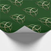 Green Celtic Trinity Knot Cadeaupapier (Hoek)