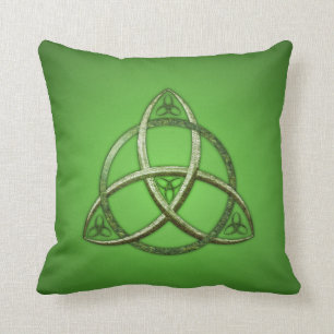 Green Celtic Trinity Knot Kussen