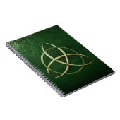 Green Celtic Trinity Knot Notitieboek (Rechterzijde)