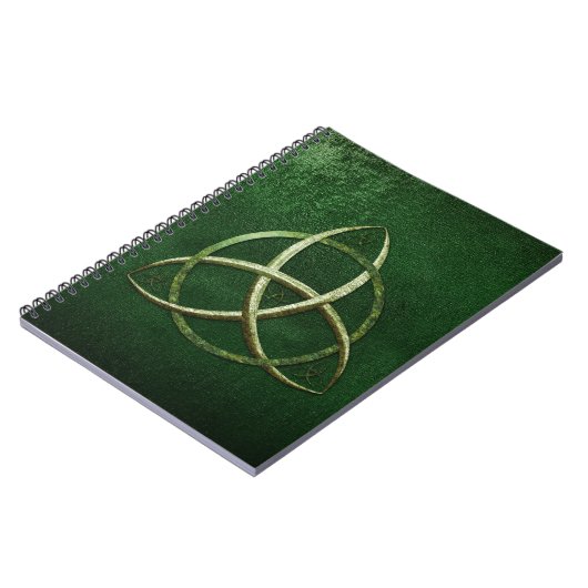 Green Celtic Trinity Knot Notitieboek (Linkerzijde)