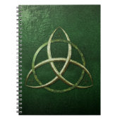 Green Celtic Trinity Knot Notitieboek (Voorkant)