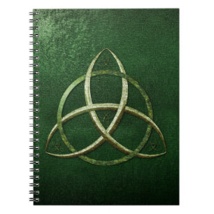 Green Celtic Trinity Knot Notitieboek