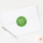 Green Celtic Trinity Knot Ronde Sticker (Envelop)