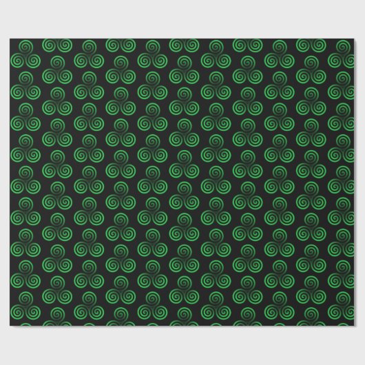 Green Celtic Tris Cadeaupapier (Vlak)
