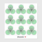 Green Celtic Tris Sticker (Vel)
