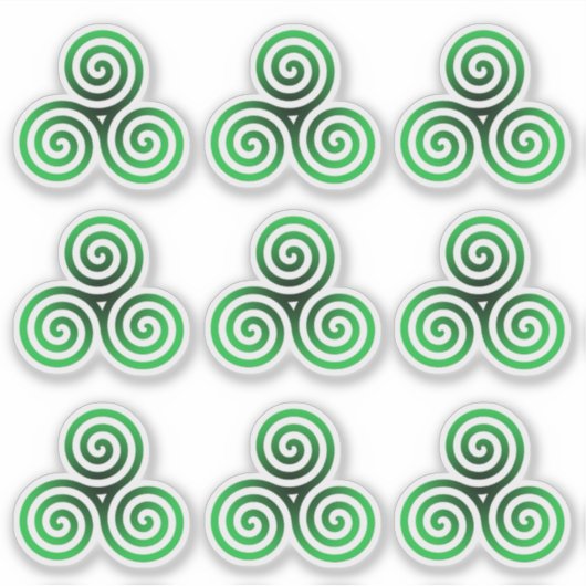 Green Celtic Tris Sticker (Voorkant)
