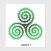 Green Celtic Tris Sticker (Vel)