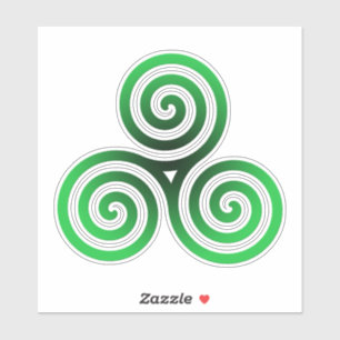 Green Celtic Tris Sticker
