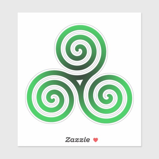 Green Celtic Tris Sticker (Vel)