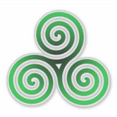 Green Celtic Tris Sticker (Voorkant)