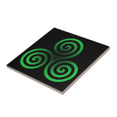 Green Celtic Tris Tegeltje (Zijkant)