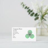 Green Celtic Tris Visitekaartje (Staand voorkant)