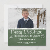 Green Chalkboard Kaart voor kerstmis foto's (Achterkant)